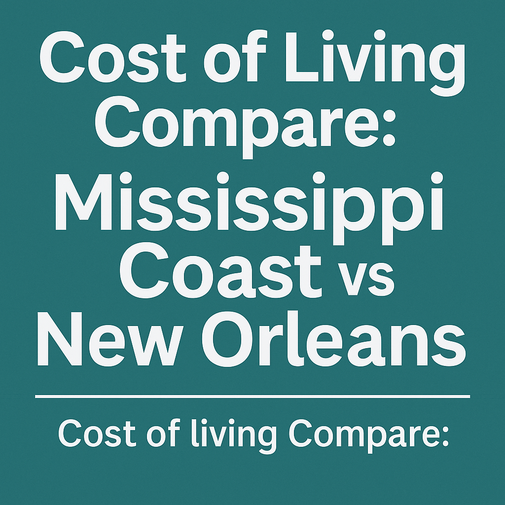 Cost of living comparison Mississippi Coast vs New Orleans