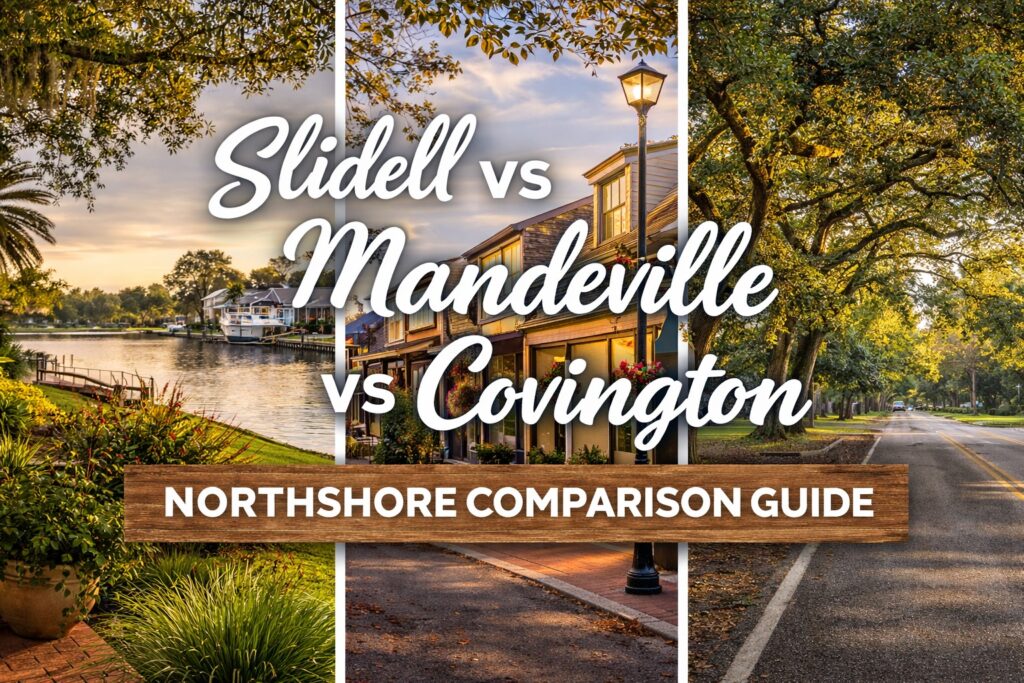Slidell vs Mandeville vs Covington Northshore Louisiana guide